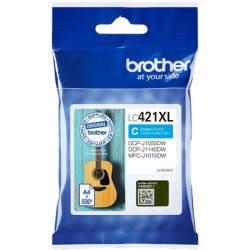 ORIGINAL Brother Cartuccia d'inchiostro ciano LC421XLC LC-421XLC ~500 Seiten