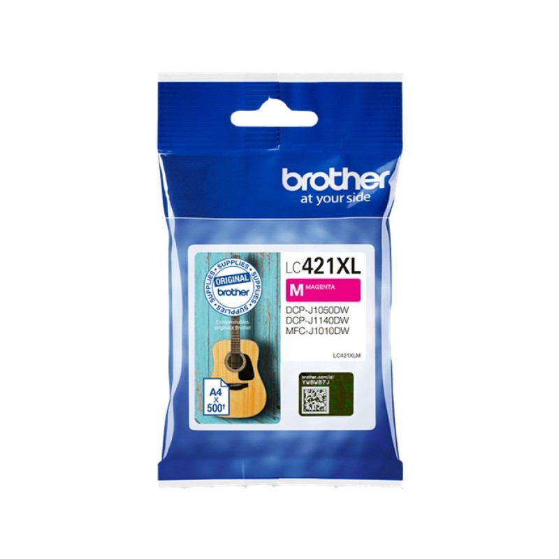 ORIGINAL Brother Cartuccia d'inchiostro magenta LC421XLM LC-421XLM ~500 Seiten