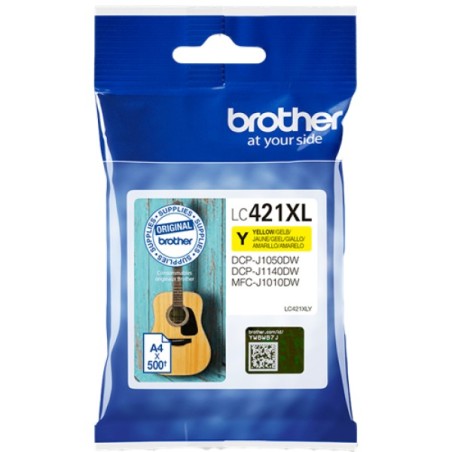 ORIGINAL Brother Cartuccia d'inchiostro giallo LC421XLY LC-421XLY ~500 Seiten