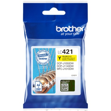 ORIGINAL Brother Cartuccia d'inchiostro giallo LC421Y LC-421Y ~200 Seiten