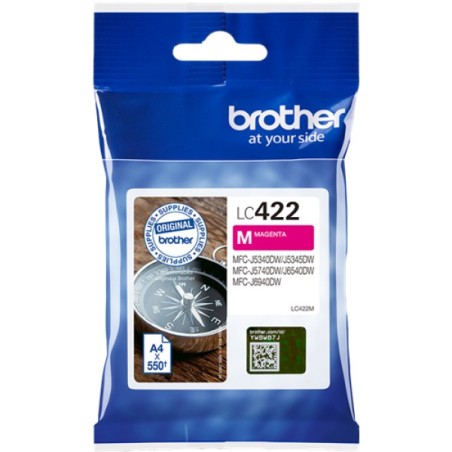 ORIGINAL Brother Cartuccia d'inchiostro magenta LC422M LC-422M ~550 Seiten