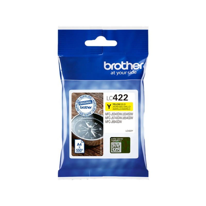 ORIGINAL Brother Cartuccia d'inchiostro giallo LC422Y LC-422Y ~550 Seiten