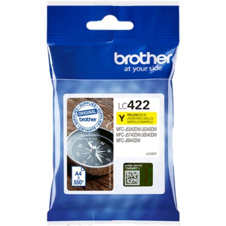 ORIGINAL Brother Cartuccia d'inchiostro giallo LC422Y LC-422Y ~550 Seiten