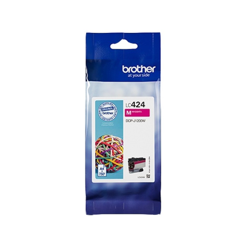 ORIGINAL Brother Cartuccia d'inchiostro magenta LC424M LC-424M ~750 Seiten