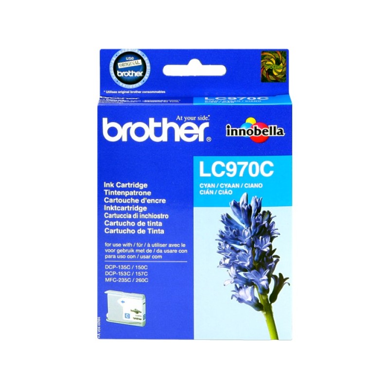 ORIGINAL Brother Cartuccia d'inchiostro ciano LC970C LC-970 ~300 Seiten