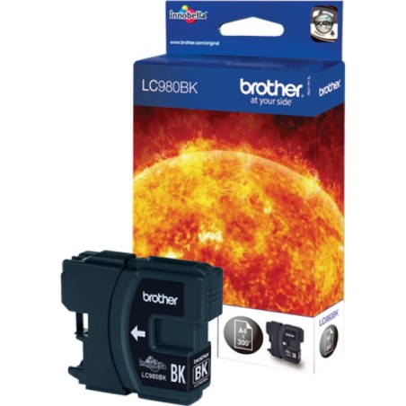 ORIGINAL Brother Cartuccia d'inchiostro nero LC980BK LC-980 ~300 Seiten