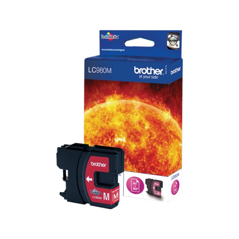 ORIGINAL Brother Cartuccia d'inchiostro magenta LC980M LC-980 ~260 Seiten