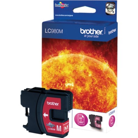 ORIGINAL Brother Cartuccia d'inchiostro magenta LC980M LC-980 ~260 Seiten