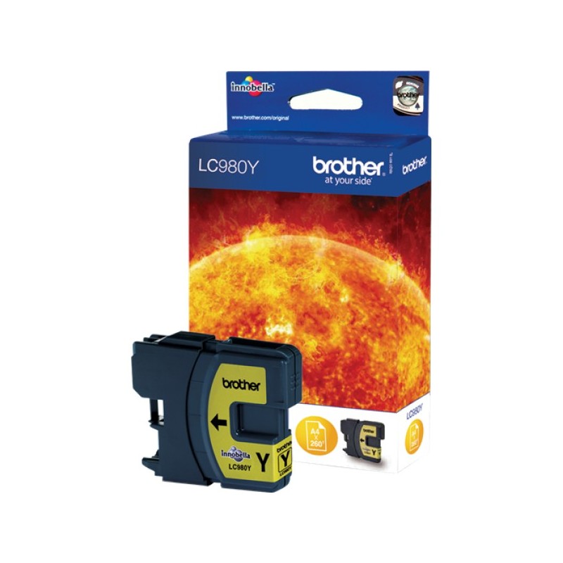 ORIGINAL Brother Cartuccia d'inchiostro giallo LC980Y LC-980 ~260 Seiten