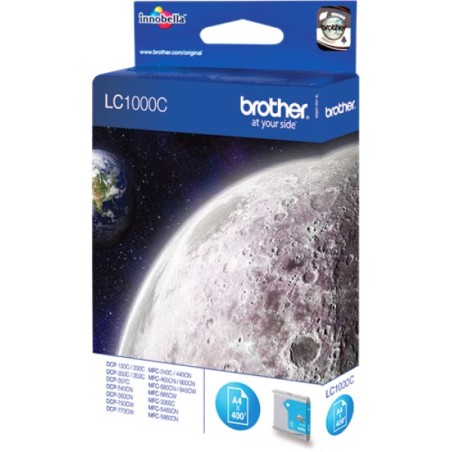 ORIGINAL Brother Cartuccia d'inchiostro ciano LC1000C LC-1000 ~400 Seiten