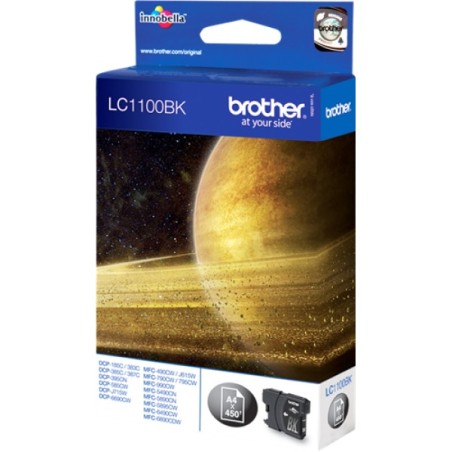 ORIGINAL Brother Cartuccia d'inchiostro nero LC1100BK LC-1100 ~450 Seiten
