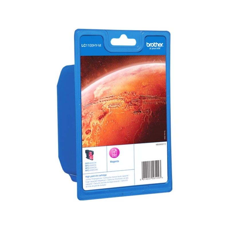 ORIGINAL Brother Cartuccia d'inchiostro magenta LC1100HYM LC-1100HY ~750 Seiten