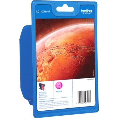 ORIGINAL Brother Cartuccia d'inchiostro magenta LC1100HYM LC-1100HY ~750 Seiten