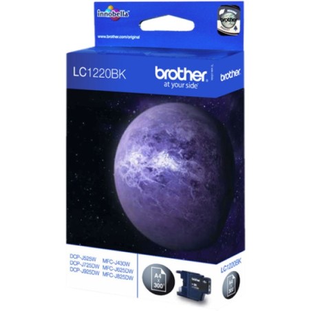 ORIGINAL Brother Cartuccia d'inchiostro nero LC1220BK LC-1220 ~300 Seiten