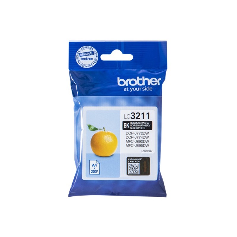 ORIGINAL Brother Cartuccia d'inchiostro nero LC3211BK LC-3211 ~200 Seiten