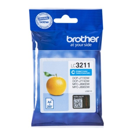 ORIGINAL Brother Cartuccia d'inchiostro ciano LC3211C LC-3211 ~200 Seiten