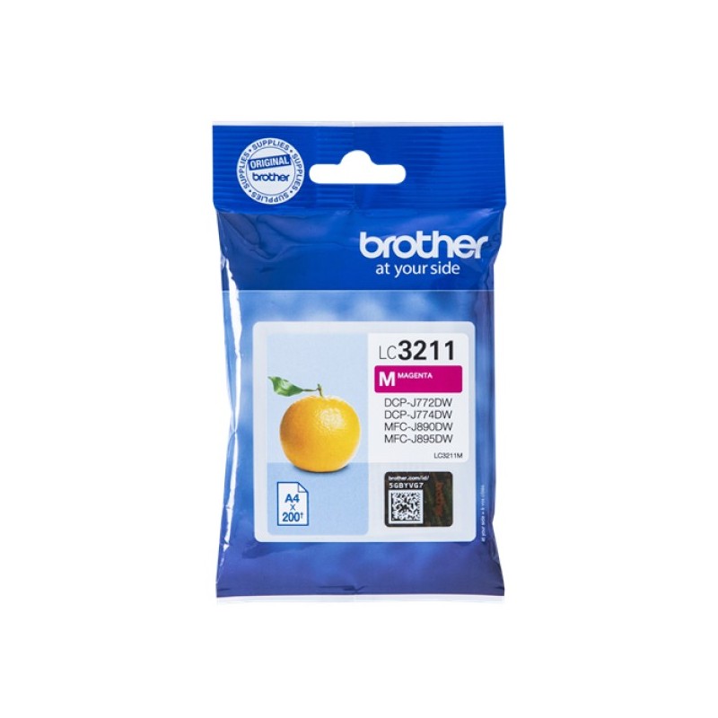 ORIGINAL Brother Cartuccia d'inchiostro magenta LC3211M LC-3211 ~200 Seiten