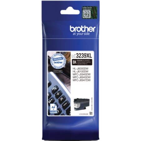 ORIGINAL Brother Cartuccia d'inchiostro nero LC3239XLBK LC-3239XLBK ~6000 Seiten