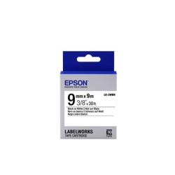 ORIGINAL Epson Nastro Nero su bianco LK-3WBN C53S653003