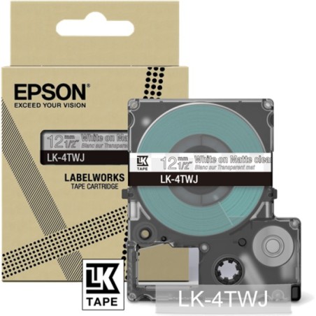 ORIGINAL Epson Nastro BiancosuTrasparente LK-4TWJ C53S672068