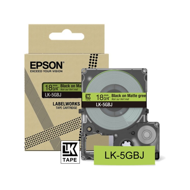ORIGINAL Epson Nastro nerosuVerde LK-5GBJ C53S672078