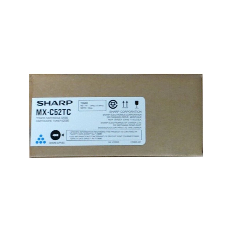ORIGINAL Sharp toner ciano MX-C52TC ~14200 Seiten
