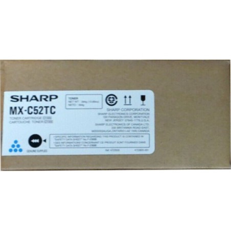ORIGINAL Sharp toner ciano MX-C52TC ~14200 Seiten