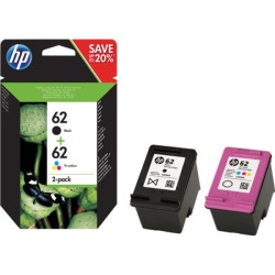 ORIGINAL HP Multipack nero / differenti colori N9J71AE 62 2x inchiostro HP 62: 1x C2P04AE + 1x C2P06AE