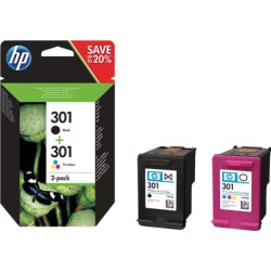 ORIGINAL HP Multipack nero / differenti colori N9J72AE 301 2x inchiostro HP 301: 1x CH561EE + 1x CH562EE