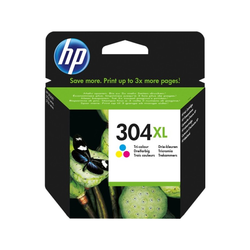 ORIGINAL HP Cartuccia d'inchiostro differenti colori N9K07AE 304 XL ~300 Seiten