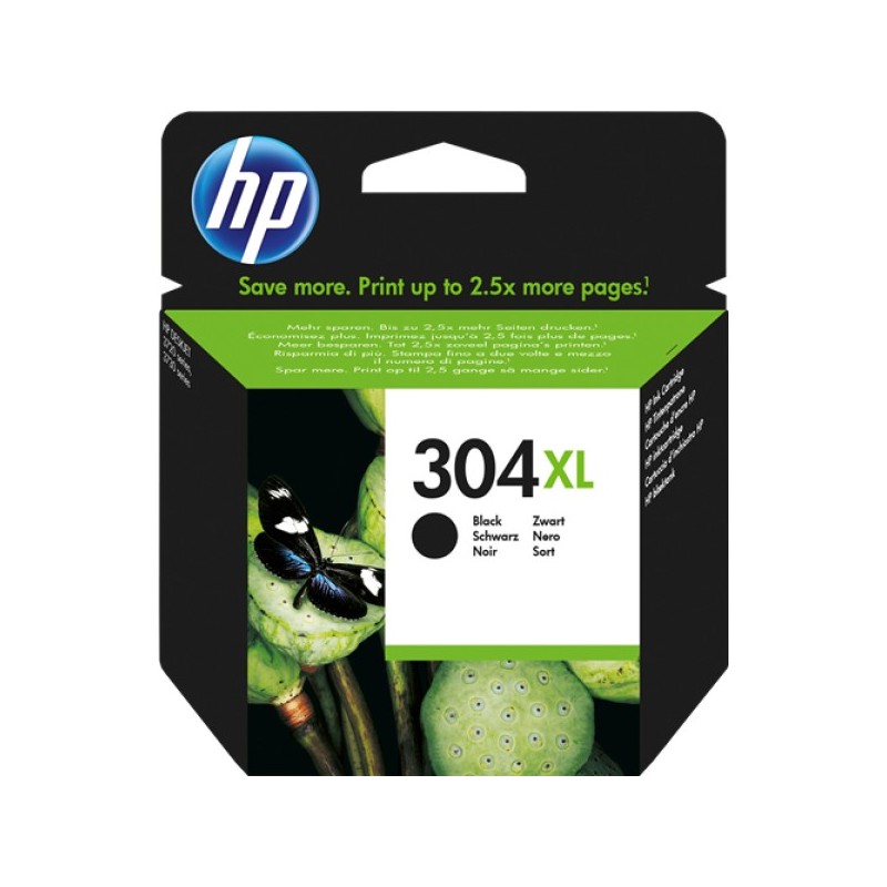 ORIGINAL HP Cartuccia d'inchiostro nero N9K08AE 304 XL ~300 Seiten