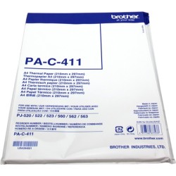 ORIGINAL Brother Carta Bianco PA-C-411 PAC411 Carta termica DIN A4, 100 Fogli