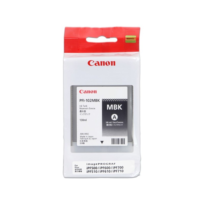 ORIGINAL Canon Cartuccia d'inchiostro nero PFI-102mbk 0894B001 130ml