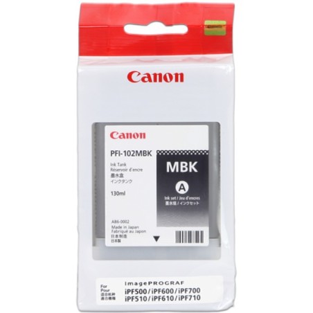 ORIGINAL Canon Cartuccia d'inchiostro nero PFI-102mbk 0894B001 130ml