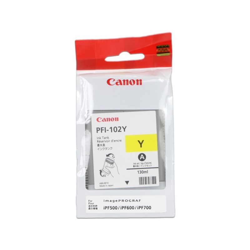 ORIGINAL Canon Cartuccia d'inchiostro giallo PFI-102y 0898B001 130ml