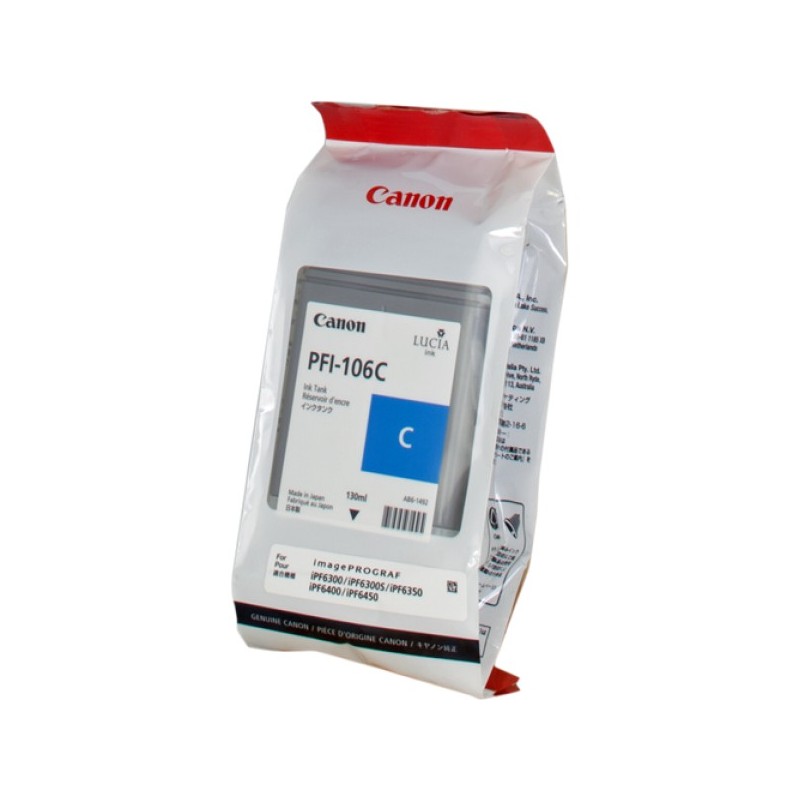 ORIGINAL Canon Cartuccia d'inchiostro ciano PFI-106c 6622B001 130ml