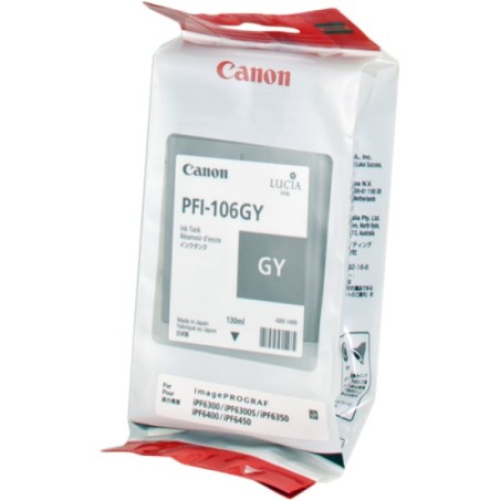 ORIGINAL Canon Cartuccia d'inchiostro Grigio PFI-106gy 6630B001 130ml