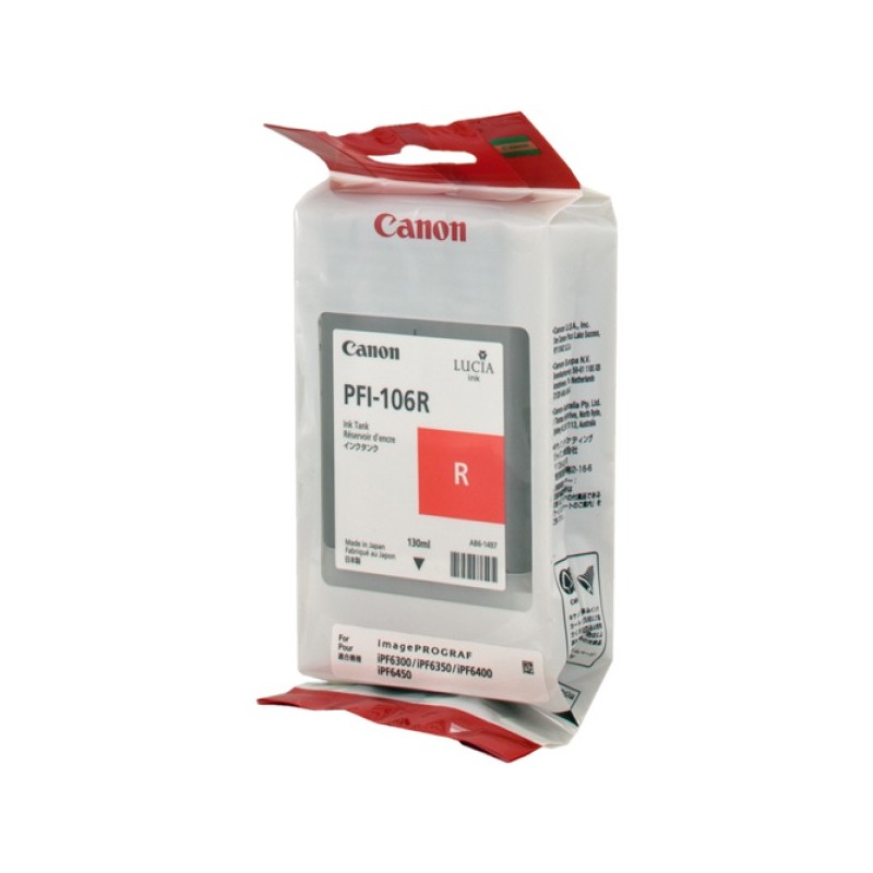 ORIGINAL Canon Cartuccia d'inchiostro Rosso PFI-106r 6627B001 130ml