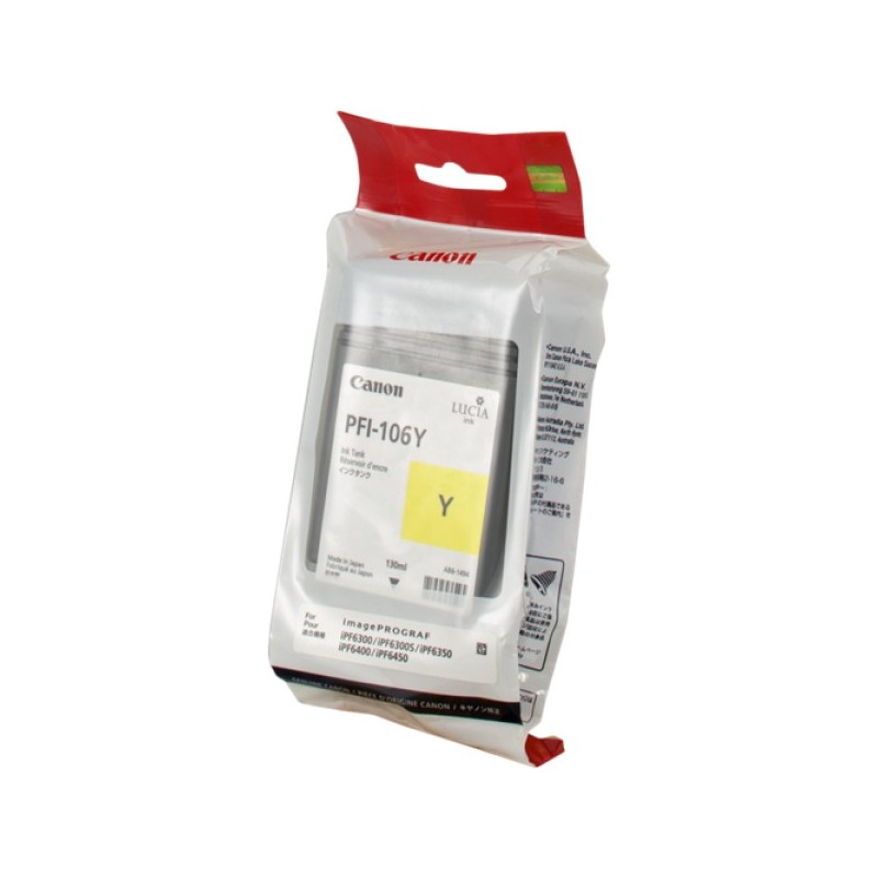 ORIGINAL Canon Cartuccia d'inchiostro giallo PFI-106y 6624B001 130ml
