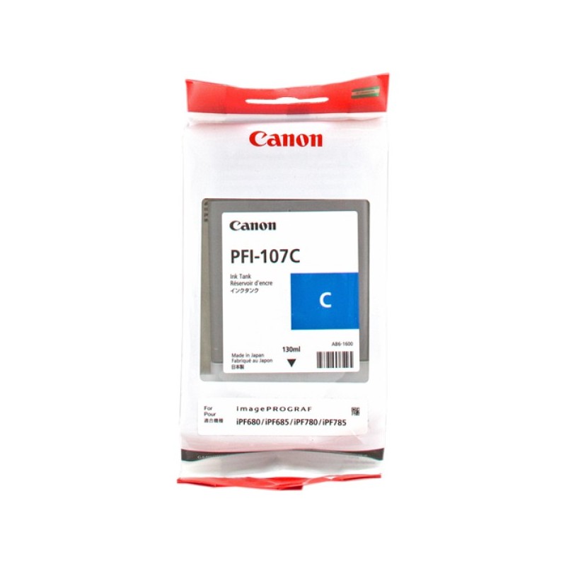 ORIGINAL Canon Cartuccia d'inchiostro ciano PFI-107c 6706B001 130ml