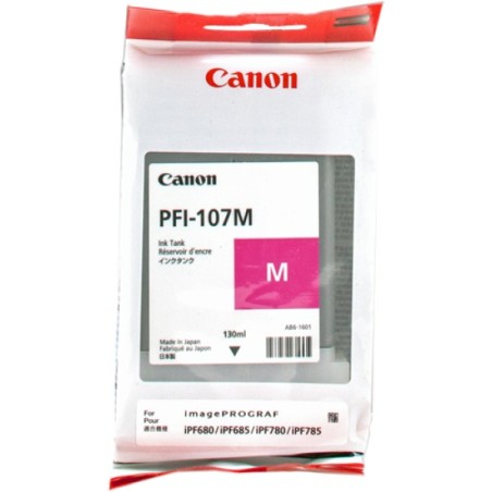 ORIGINAL Canon Cartuccia d'inchiostro magenta PFI-107m 6707B001 130ml