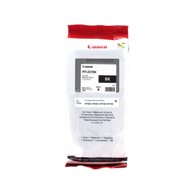 ORIGINAL Canon Cartuccia d'inchiostro nero PFI-207bk 8789B001 300ml