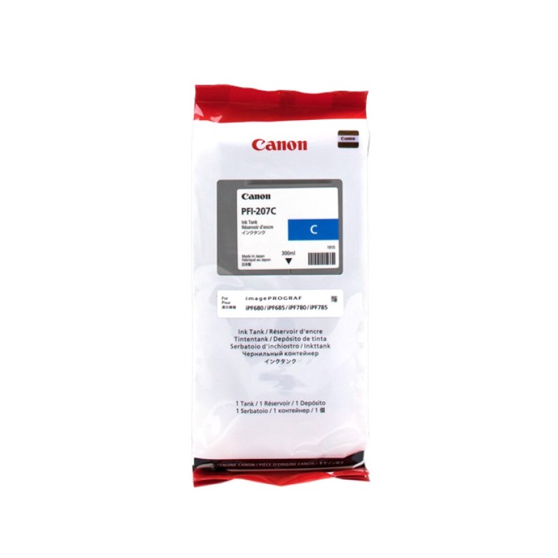 ORIGINAL Canon Cartuccia d'inchiostro ciano PFI-207c 8790B001 300ml