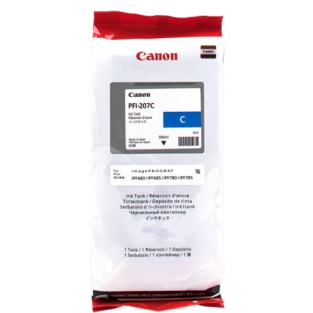 ORIGINAL Canon Cartuccia d'inchiostro ciano PFI-207c 8790B001 300ml