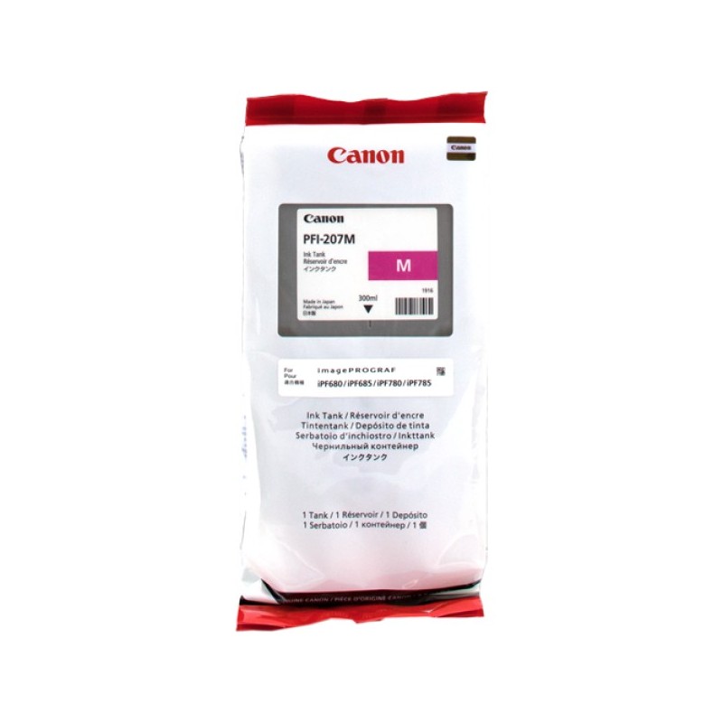 ORIGINAL Canon Cartuccia d'inchiostro magenta PFI-207m 8791B001 300ml