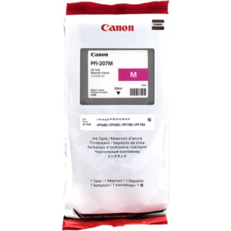 ORIGINAL Canon Cartuccia d'inchiostro magenta PFI-207m 8791B001 300ml