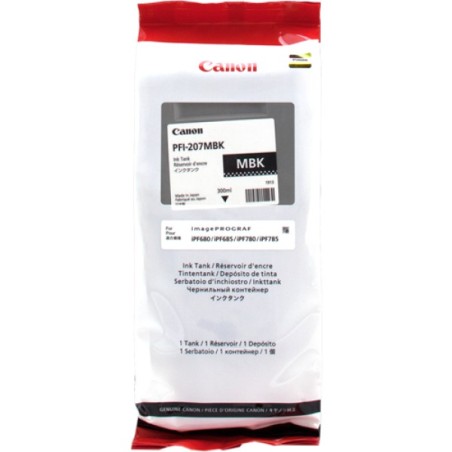 ORIGINAL Canon Cartuccia d'inchiostro Nero (opaco) PFI-207mbk 8788B001 300ml