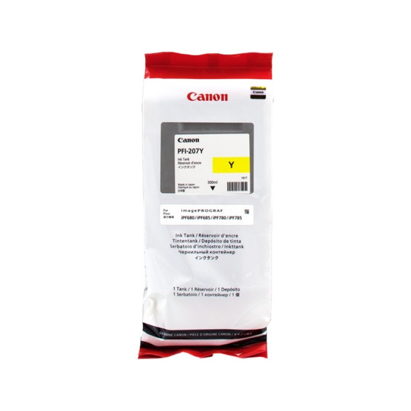 ORIGINAL Canon Cartuccia d'inchiostro giallo PFI-207y 8792B001 300ml