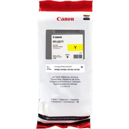 ORIGINAL Canon Cartuccia d'inchiostro giallo PFI-207y 8792B001 300ml