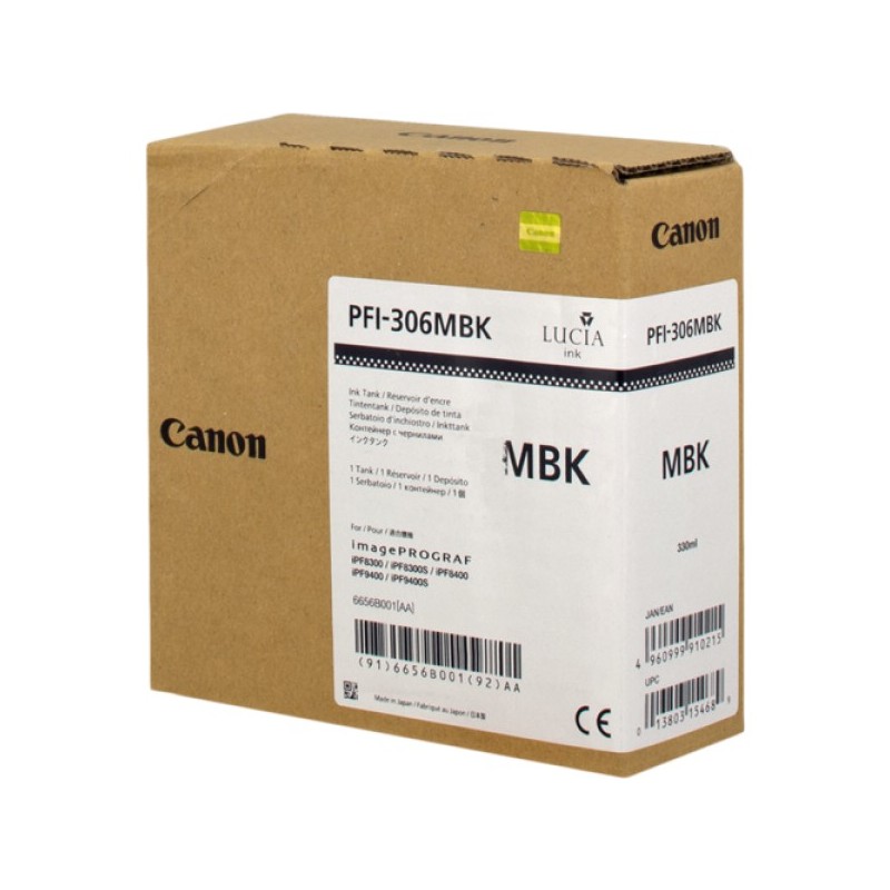 ORIGINAL Canon Cartuccia d'inchiostro Nero (opaco) PFI-306mbk 6656B001 330ml